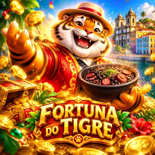 Símbolos do slot Fortune Tiger em rodada com linhas de pagamento ativas