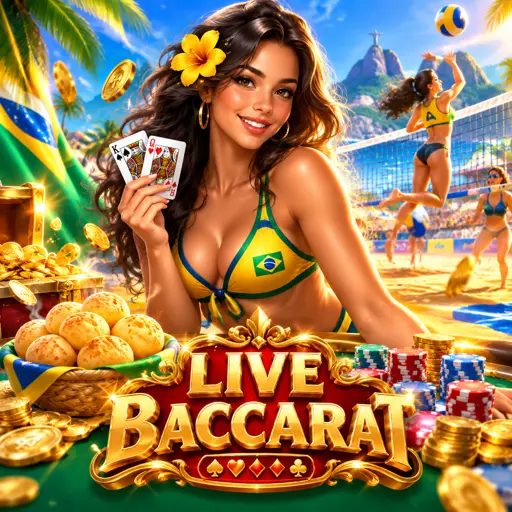 Mesa de baccarat ao vivo com placar de estatísticas ao lado do dealer
