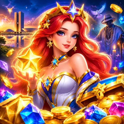 Card do slot Starlight Princess com personagem em cenário estelar